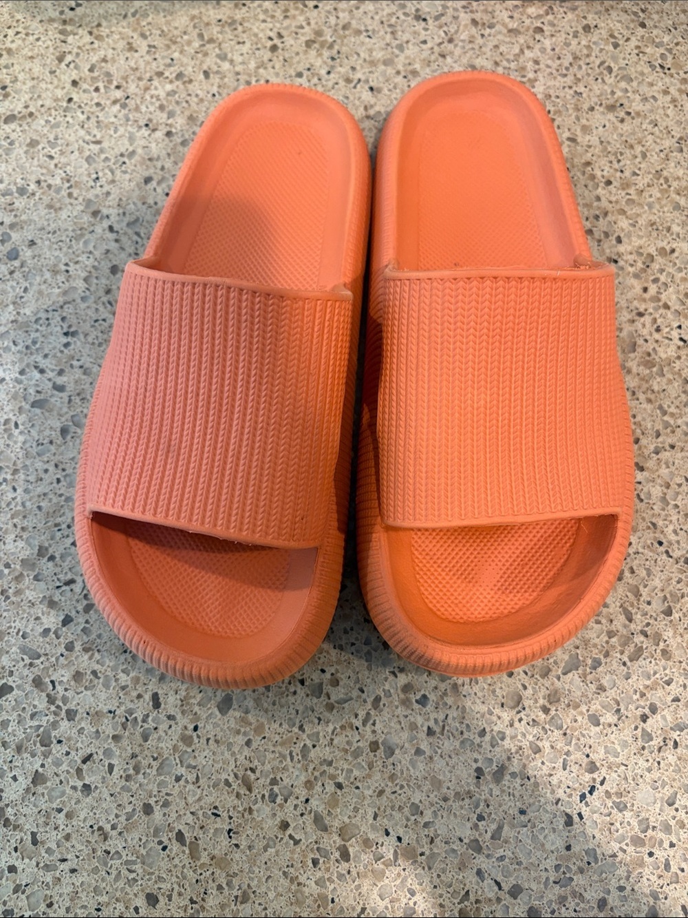 Orange Slide Sandals - Lightweight Pool Slides